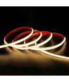 5m 230V vandtæt slim COB strip - tape på bagsiden, 9W/m, IP67, 296 LED/m, op til 50m