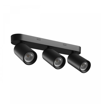 Loftlampe med 3 spots, GU10 - Sort, IP20 indendørs, uden lyskilde