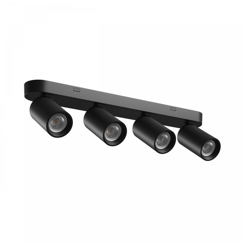 Loftlampe med 4 spots, GU10 - Sort, IP20 indendørs, uden lyskilde