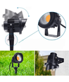 12-24V LED havelampe - 6W, sort, spyd, 450 lm, IP65