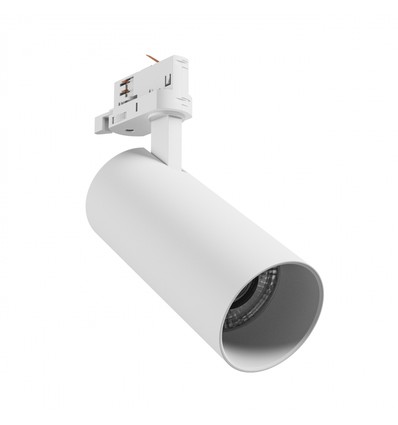 24W 3-faset skinnespot 3i1 - 25°, CCT, Hvid