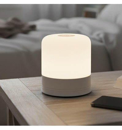 Opladelig LED bord/natlampe - Hvid, touch dæmpbar, 3i1, IP54 indendørs/udendørs
