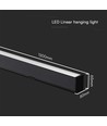 VT-7-44 LED pendelarmatur 40W - lineær, hængende, Samsung chip, op/ned system 3i1, sort hus