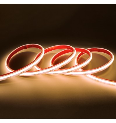 5m 10W/m Vandtæt COB CCT LED strip RA90 - 24V DC, IP68, 576 LED pr. meter