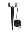 12-24V LED havelampe - 11W, sort, spyd, 800 lm, IP65