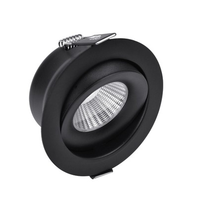EVA 6 LED indbygningsspot 6W, DimTone, Ra98 - Sort