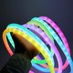 3m RGBIC Neon flex slange - USB, IP20, Komplet sæt, vævet reb, Bluetooth App, fjernbetjening
