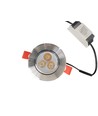 3W Ø8,4cm indbygningsspot dæmpbar - 12V/24V, Hul: Ø7-8 cm, Mål: Ø8,4 cm, 4 cm høj