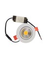 3W Ø8,5cm indbygningsspot dæmpbar - 12V/24V, Hul: Ø7,5 cm, Mål: Ø8,5 cm, hvid kant