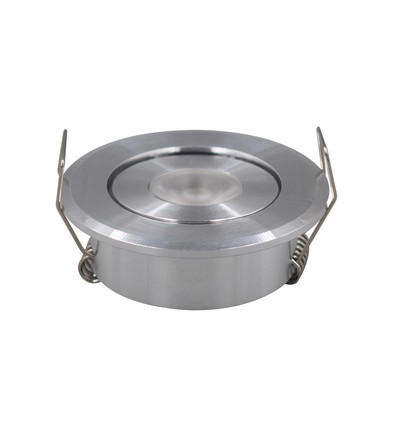 1,5W Ø5,2cm indbygningsspot dæmpbar - 12V/24V, Hul: Ø4,2 cm, Mål: Ø5,2 cm, 2,2 cm høj