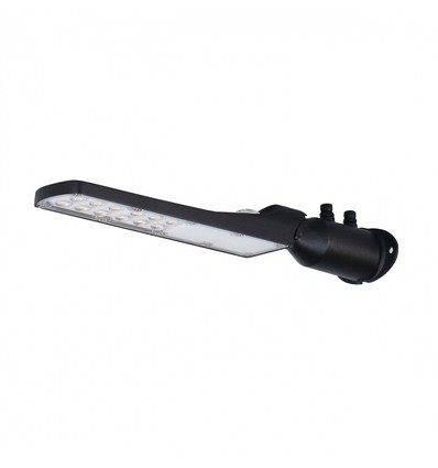 30W skumrings LED gadelampe - Skumringssensor, Ø60 mm, IP65, sort, 230V