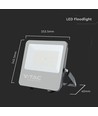 100W LED projektør - 185lm/W, arbejdslampe, udendørs