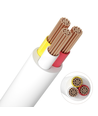 12-24V CCT kabel, hvid rund - 3 x 0,5 mm2, metervare, min. 5 meter