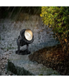 12-24V LED havelampe - 20W, sort, spyd, 1700 lm, IP65