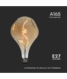 E27 4W LED Filament Spiral pære - A165, Amber glas, 2700K, 250lm, Ø16,5cm