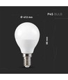 5 stk. RGBW LED Pære - 4,8W, RF fjernbetjening, dæmpbar, E14