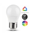 5 stk. E27 5W Wifi LED pære - G45, Tuya/Smart Life, virker med Google Home