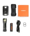 LED pandelampe + håndlygte - magnetisk bund, 2200mAh, genopladelig, IP68