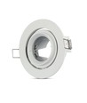 GU10 indbygningsspot med 30° vipbar ring - Rund, hvid, aluminium, hul: Ø9,3 cm, mål: Ø10,2 cm, IP20 indendørs