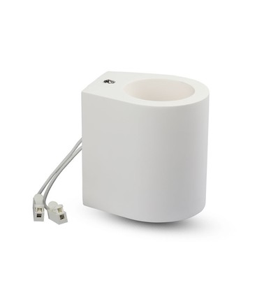 G9 påbygningsspot i gips, rund - Hvid, max 25W, IP20 indendørs, uden lyskilde