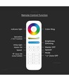 8-zoners fjernbetjening til LED - 3V, hvid, touch farvehjul, 2.4GHz, passer til LED strips