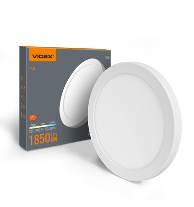 18W LED loftslampe, CCT - 103lm/W, IP21, 21,7x21,7cm, hvid kant, justerbar lyskulør, indbygget/påbygget