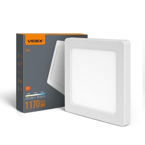 12W LED indbygningspanel / loftlampe - 1170lm, 3CCT, 16,7x16,7cm, hvid kant, til indbygning eller påbygning