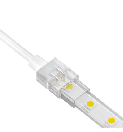 Vandtæt startstik til LED strip - 10mm, enkeltfarvet, IP68, 5V-24V