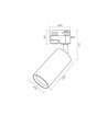 Dim to warm GU10 skinnespot - Inklusiv 6W Dimtowarm pære, Sort, 1-faset, 1F2W
