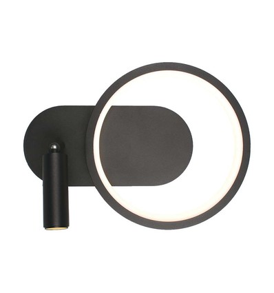 14W Designer LED væglampe - Sort, 1500lm, 25x10x18 cm, inkl. lyskilde