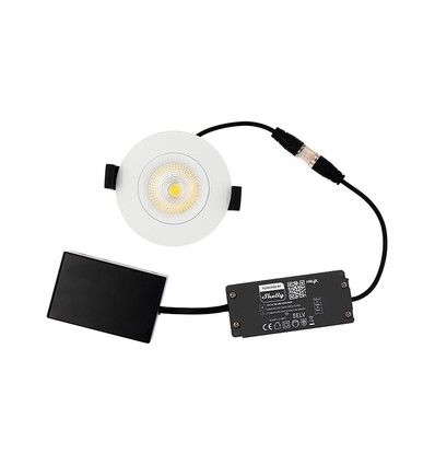 HiluX DS8 Tilt360 - Shelly Smart LED Indbygningsspot, RA95, 2200-6500K, Hvid
