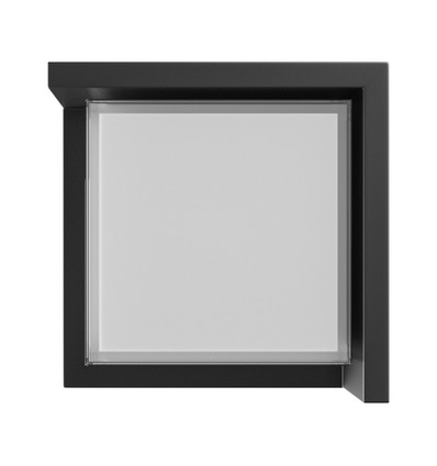 10W Verto Square Edge CCT væglampe - 120lm/W, IP65, sort, 3-CCT, 160x160mm