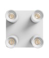 Loftlampe med 2x2 spots, GU10 - Hvid, IP20 indendørs, uden lyskilde
