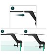 27,5 cm akvarie lampe - 10W LED, hvid/blå