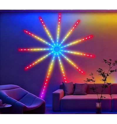 Fyrværkeri LED strip - 5V USB, bluetooth app