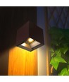 9W LED Solcelle væglampe - IP65, CCT, 3 lyskulører, PIR-sensor, corten hus