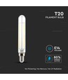 E14 4W LED pære - T20, kultråd, klart glas
