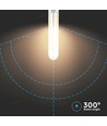 E14 4W LED pære - T20, kultråd, klart glas