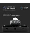 30W LED projektør med sensor - 120lm/W, IP65, PIR sensor, sort, kold hvid, udendørs