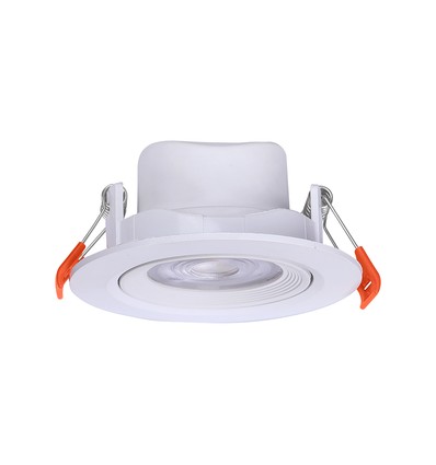 7W Ø8,8cm LED indbygningsspot - Hul: Ø6,8 cm, Mål: Ø8,8 cm, CCT - 3 lyskulører