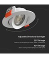 7W Ø8,8cm LED indbygningsspot - Hul: Ø6,8 cm, Mål: Ø8,8 cm, CCT - 3 lyskulører