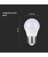 6,5W E27 LED pære - G45, kronepære, 230V