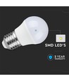 6,5W E27 LED pære - G45, kronepære, 230V