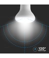 8,5W E27 reflektor LED pære - 3000K, R63