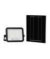 VT-104W LED projektør 100W - med solpanel, CCT: 7in1, sort hus, batteriindikator, IP65