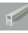 2m gulvprofil til LED strips - 17x14mm, inkl. cover, overflademonteret