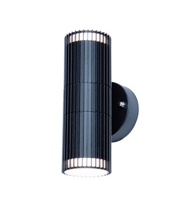 GU10 væglampe med op/ned lys - IP44 udendørs, dobbelt hoved, uden lyskilde