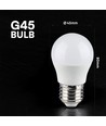 G45 VT-290 LED 6,5W E27 - plastpære, Cree chip, 3000K, 6 års garanti