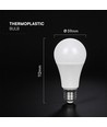 A60 VT-2112 LED 10,5W E27 - plastpære, Cree chip, 3000K, 6 års garanti