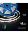 5m 12W/m LED strip, 168 LEDs/m - 24V, IP20, 140lm/W, 4000K, SMD2835